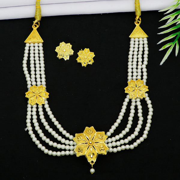 Mahavir Gold Plated Choker Necklace Set