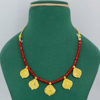 Mahavir Gold Plated Beads Necklace Set