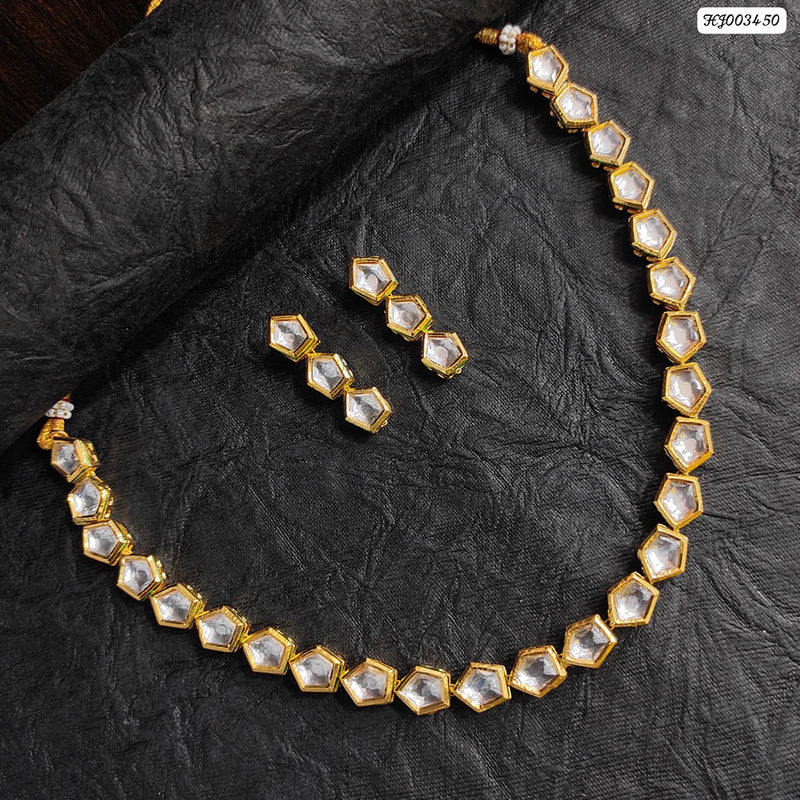 Raj Creations Gold Plated Crystal Stone Necklace Set