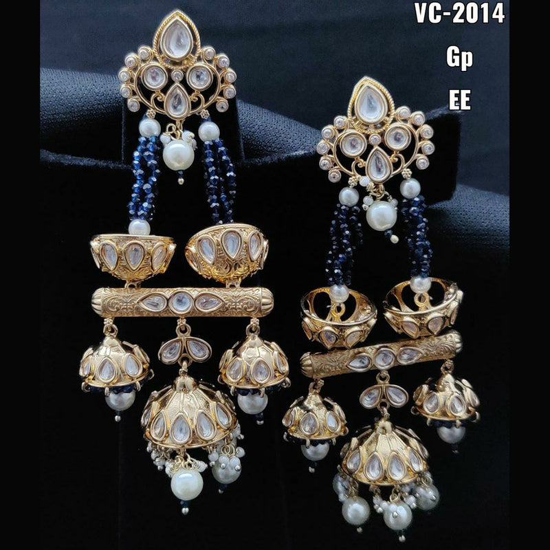 Vivah Creation Kundan Stone Dangler Earrings