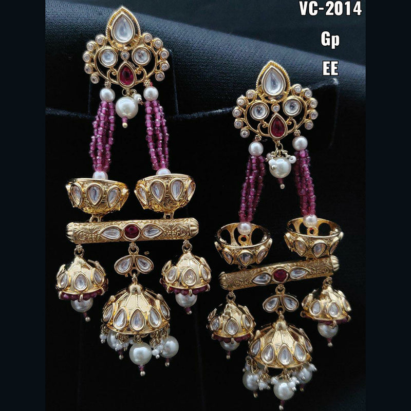 Vivah Creation Kundan Stone Dangler Earrings