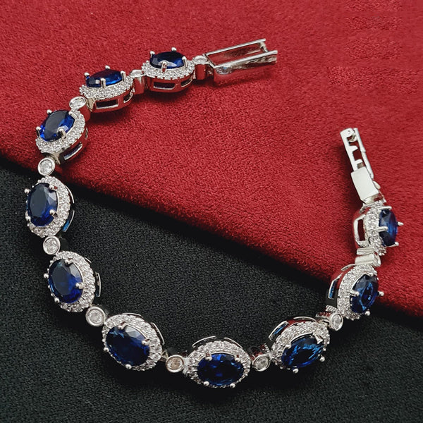 Vivah Creations Silver Plated AD Bracelet