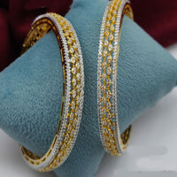 Vivah Creations Gold Plated American Diamond  Bangle Set