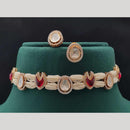 Vivah Creations Gold Plated Polki Kundan And Pearl Choker Necklace Set