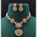 Vivah Creations Gold Plated Polki Kundan And Pearl Necklace Set