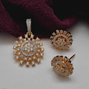 Vivah Creations Gold Plated Austrian Stone Pendant Set