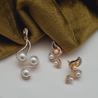 Vivah Creations Gold Plated Austrian Stone Pendant Set