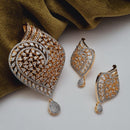 Vivah Creations Gold Plated Austrian Stone Pendant Set