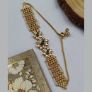 Vivah Creations Gold Plated Pota Stone Adjustable Bracelet