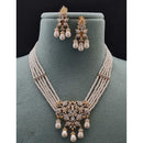 Vivah Creations Premium American Diamond Designer Pearl Necklace Set
