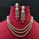 Vivah Creations Premium American Diamond Designer Pearl Necklace Set