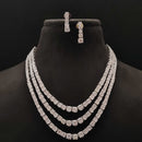 Vivah Creations Premium American Diamond Designer Necklace Set