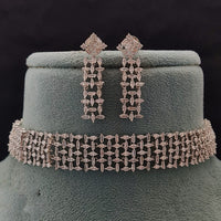 Vivah Creations Premium American Diamond Designer Choker Necklace Set