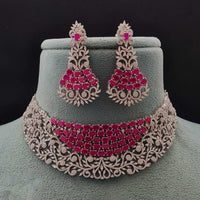 Vivah Creations Premium American Diamond Designer Choker Necklace Set