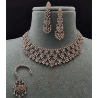 Vivah Creations Premium American Diamond Designer Choker Necklace Set