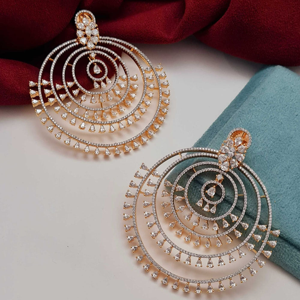 Vivah Creations Luxury American Diamond Designer Dangler Earrings