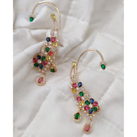 Vivah Creations Glamorous Stylish American Diamond Ear Cuff Earrings