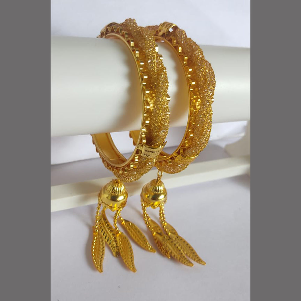 Ravechi Art Gold Plated Bangles Set