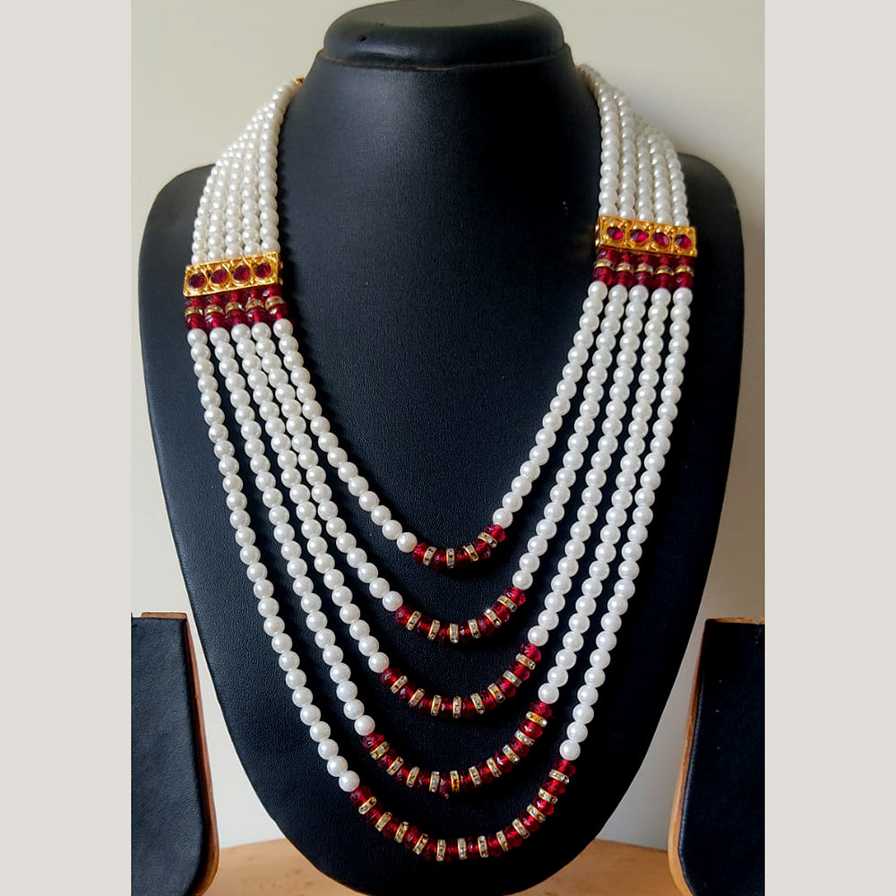 Ravechi Art Gold Plated Pearls Long Necklace