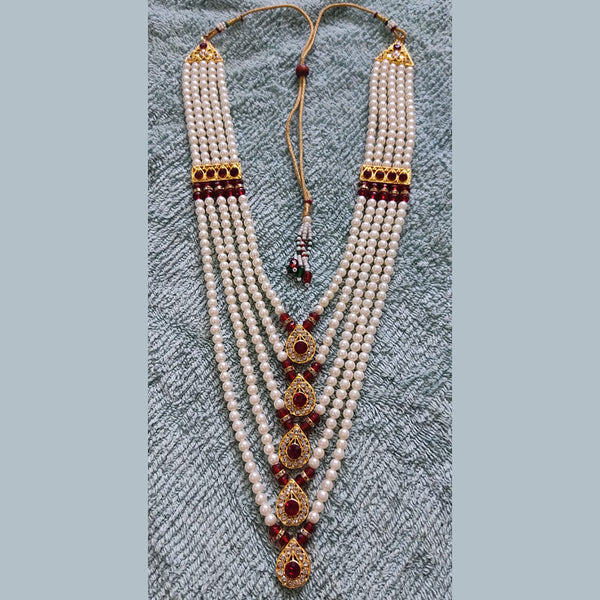 Ravechi Art Gold Plated Pearls Long Necklace