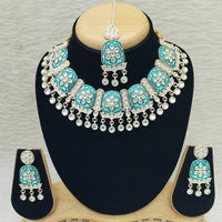 Bodhi Creation Gold Plated Kundan Stone And Meenakari Necklace Set