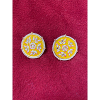 Akruti Collection Gold Plated Assorted Color Meenakari Stud Earrings