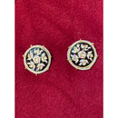 Akruti Collection Gold Plated Assorted Color Meenakari Stud Earrings
