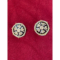 Akruti Collection Gold Plated Assorted Color Meenakari Stud Earrings