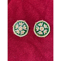 Akruti Collection Gold Plated Assorted Color Meenakari Stud Earrings