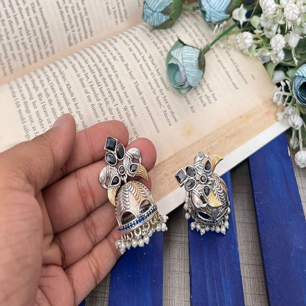 Akruti Collection Silver Plated Jhumki Earrings