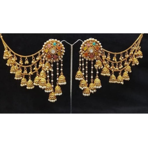 Akruti Collection Gold Plated Kanchain Jhumki Earrings