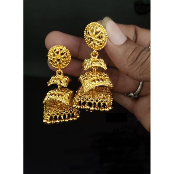Akruti Collection Gold Plated Jhumki Earrings