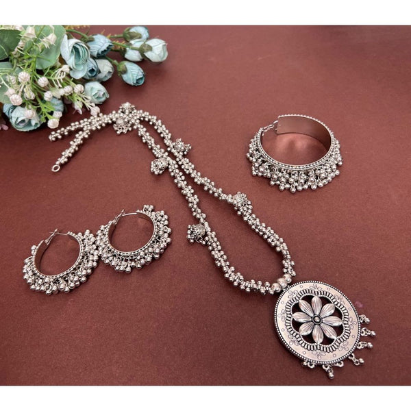 Akruti Collection Silver Plated Jewellery Combo Set