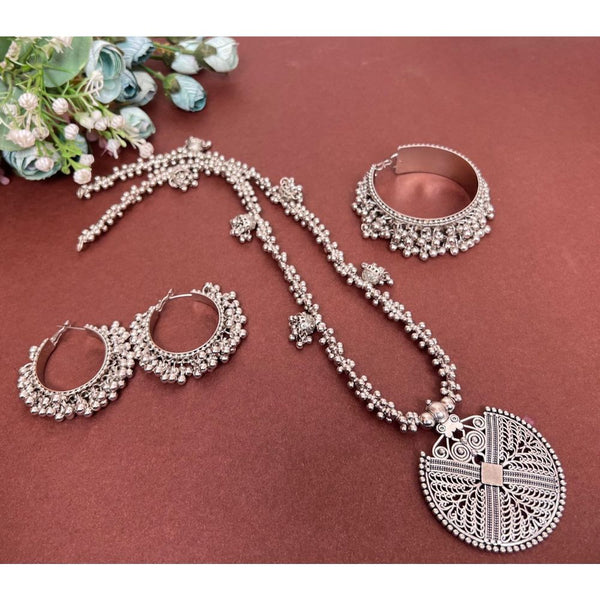 Akruti Collection Silver Plated Jewellery Combo Set