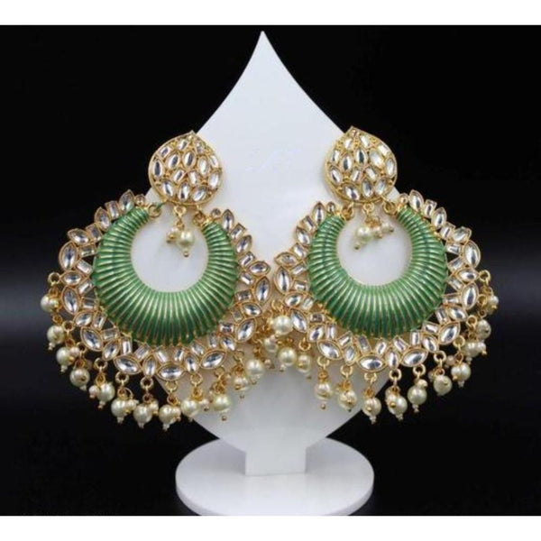 Akruti Collection Gold Plated Dangler Earrings