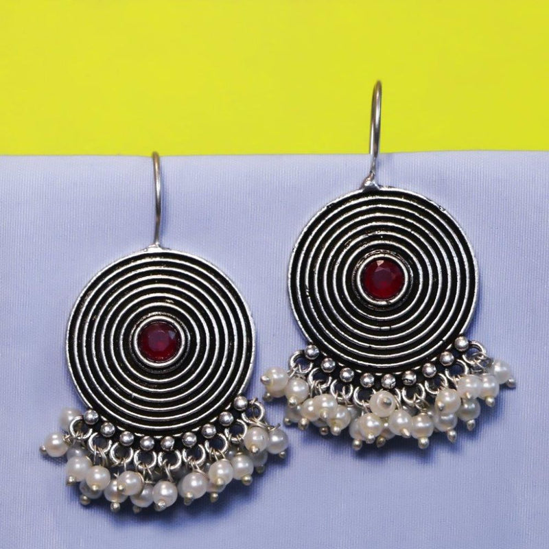 Akruti Collection Oxidised Plated Dangler Earrings