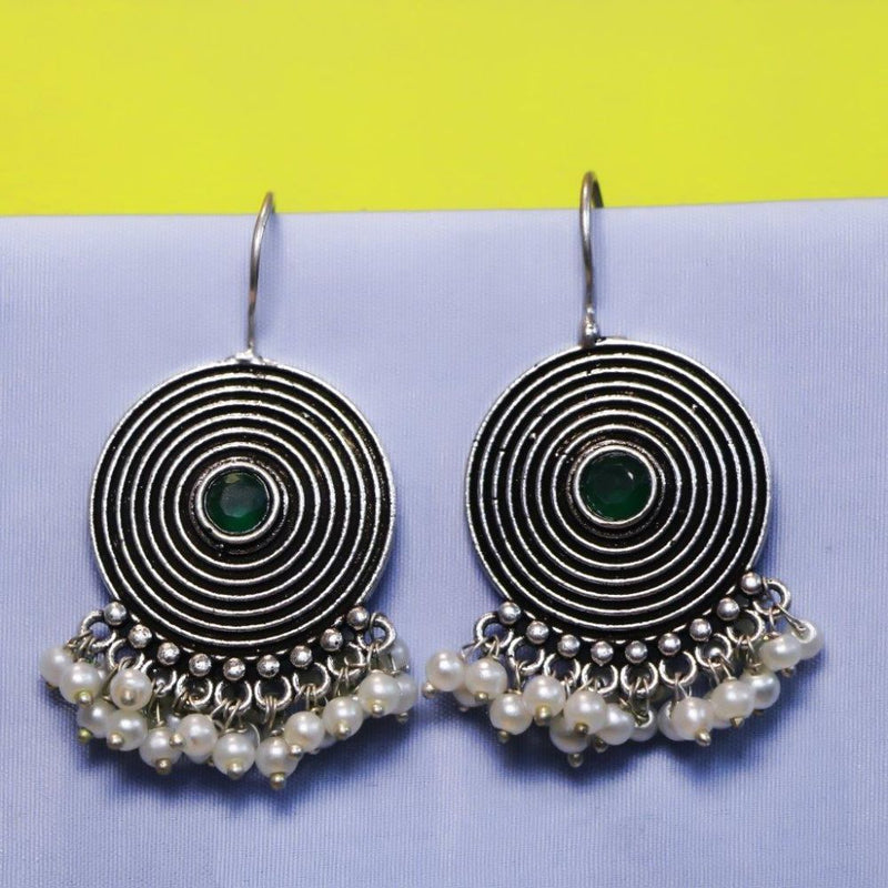 Akruti Collection Oxidised Plated Dangler Earrings