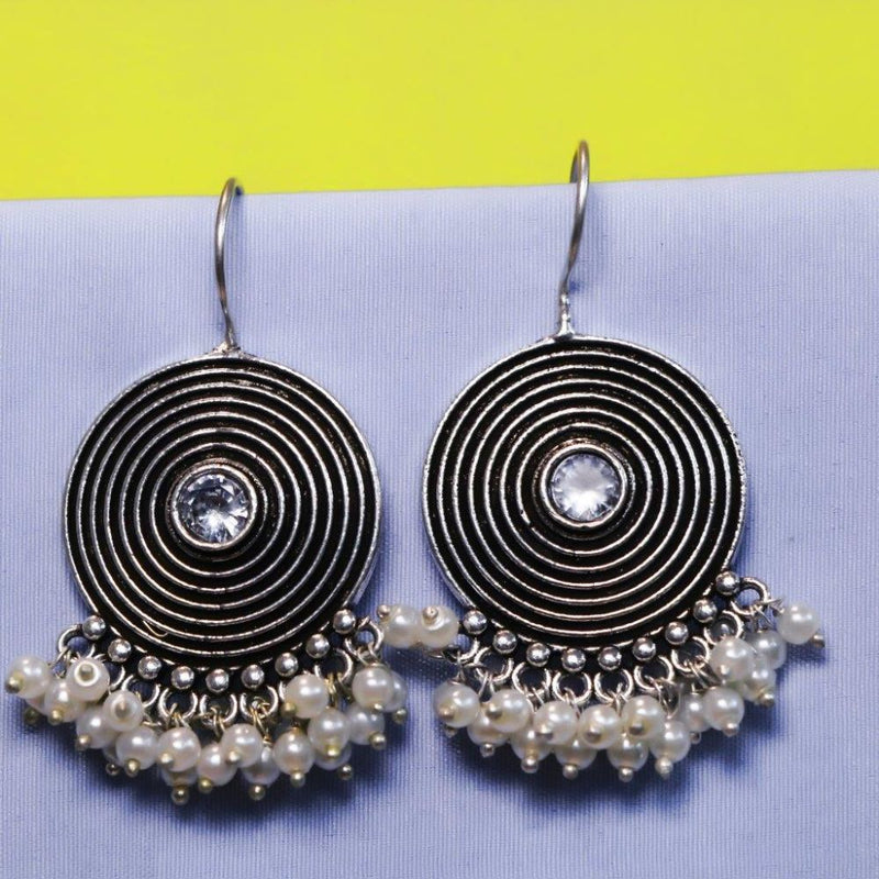 Akruti Collection Oxidised Plated Dangler Earrings