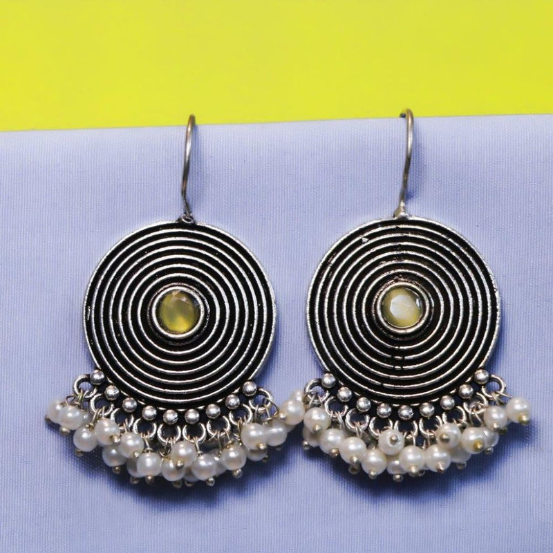 Akruti Collection Oxidised Plated Dangler Earrings