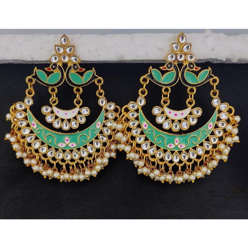 Akruti Collection Gold Plated Dangler Earrings