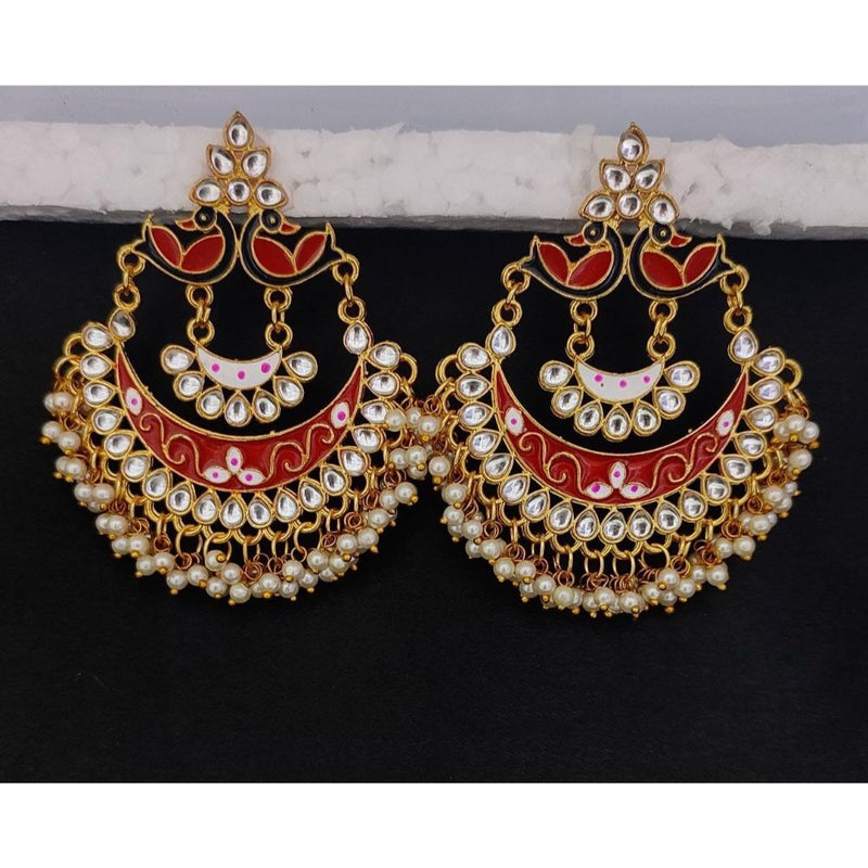 Akruti Collection Gold Plated Dangler Earrings