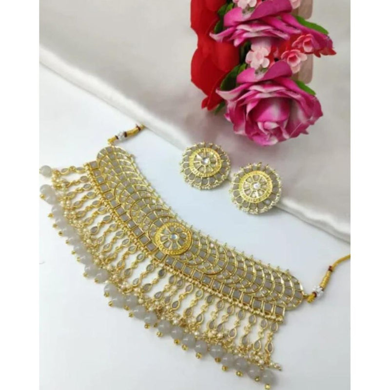 Akruti Collection Gold Plated Necklace Set