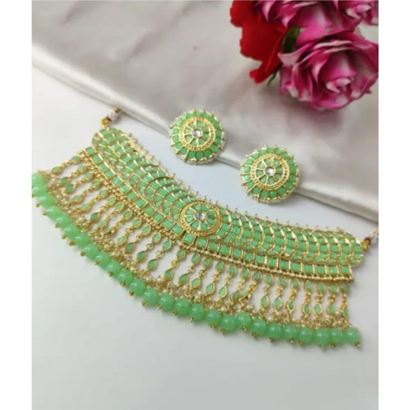 Akruti Collection Gold Plated Necklace Set