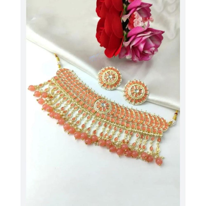 Akruti Collection Gold Plated Necklace Set