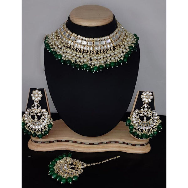 Akruti Collection Gold Plated Kundan  Necklace Set