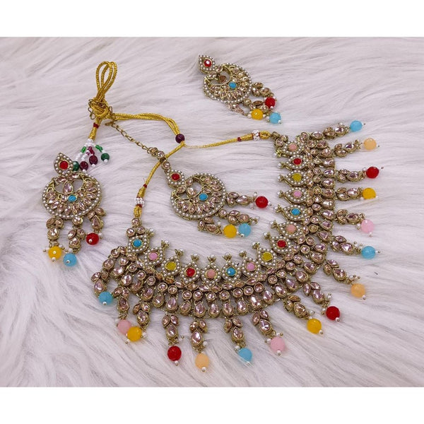 Akruti Collection Gold Plated Necklace Set