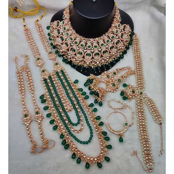 Akruti Collection Rose Gold Plated Bridal Set