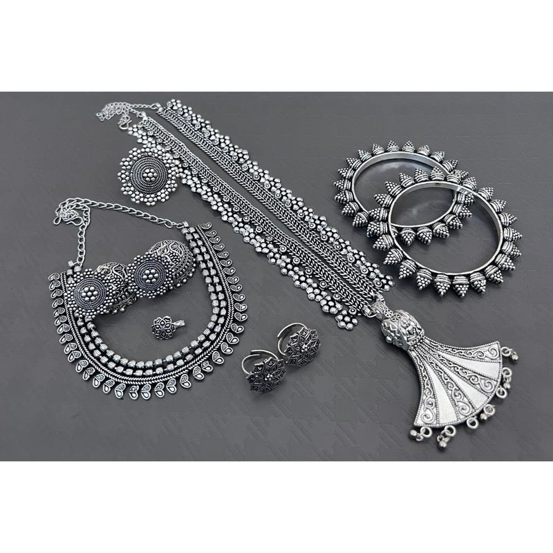 Akruti Collection Oxidised Plated Combo Set