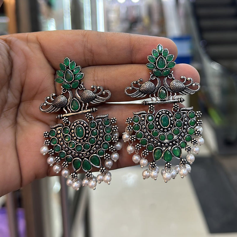 Akruti Collection Oxidised Plated Dangler Earrings