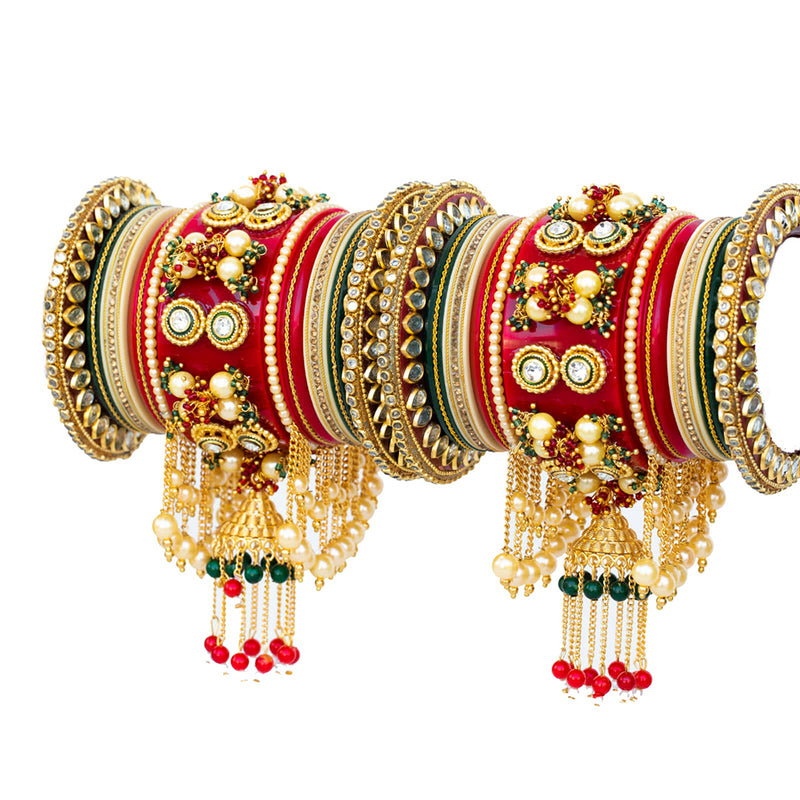 Akruti Collection Gold Plated Bangles Set